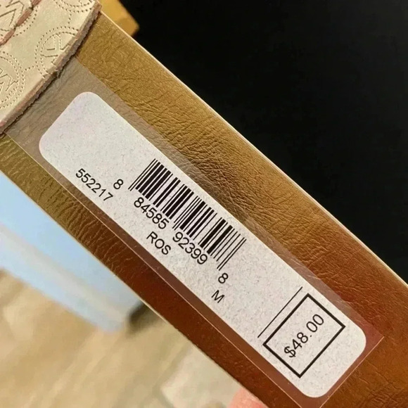 Michael Kors Womens Rose Gold Logo Belt - Picture 7 of 7